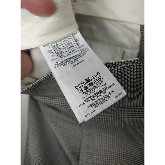 Brooks Brothers Red Fleece Men's 34X30 Pants Wool Plaid Professional Career... - Picture 9 of 12